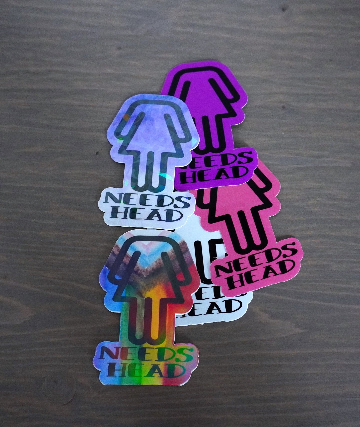 Inappropriate Sticker Woman "Needs Head" Make a Statement with a Wink and a Nod with this