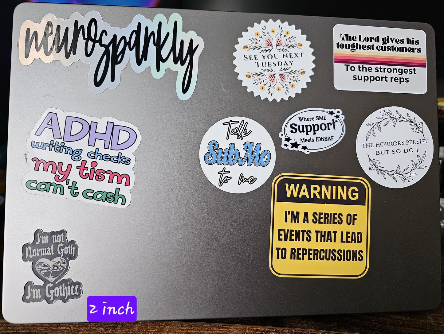 I'm Not a Normal Goth - I'm Gothicc – Funny Goth Skeleton Hands Heart Sticker